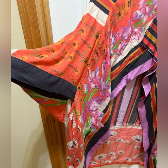 Free People short Kimono Coverup multicolor one size - Picture 4 of 12